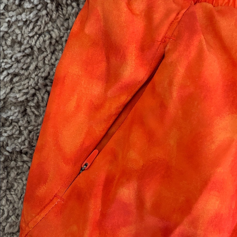 Orange Flare Running Shorts - Picture 2 of 4